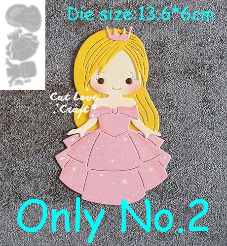 Princess Girl Metal Cutting Dies Scrapbooking Stencil Die Cuts Card Making Craft - Picture 8 of 10