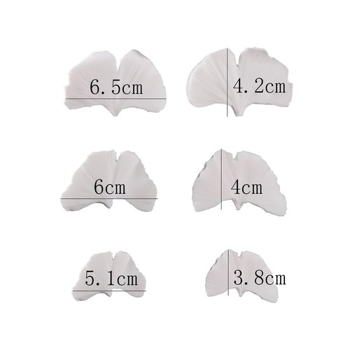 Ginkgo Leaf Fondant Sugarcraft Mould Silicone Leaf Mould Stainless Steel Cutters - Picture 5 of 12
