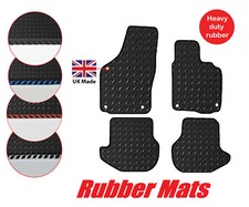 Tailored Car 3mm Rubber Mats to fit VW Eos 2006 to 2014 with 4 ROUND Clips