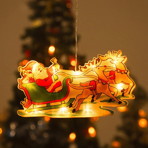 Window LED Christmas Silhouette Lights Festive Decoration Indoor B/O Small/Large - Picture 42 of 69