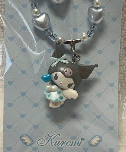 Sanrio Kuromi Dreaming Angel 6.5" Beaded Phone / Bag Charm Strap New in Package - Zdjęcie 5 z 6