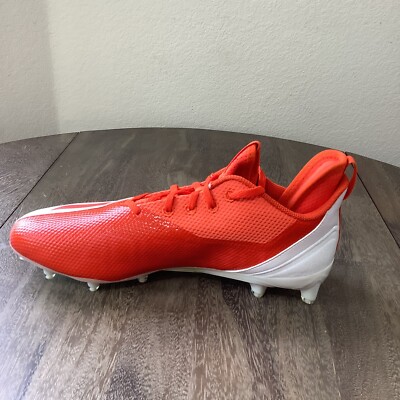 Adidas Adizero 21 Football Cleats GW2944 Men\'s Size 12.5 Adidas Adizero 21 Football Cleats White Orange GW2944 Men main image 2