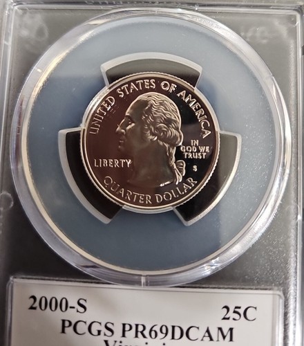 2000 S Washington PCGS PR69DCAM VIRGINIA Jamestown 1607-2007 Quadricentennial - Picture 4 of 9