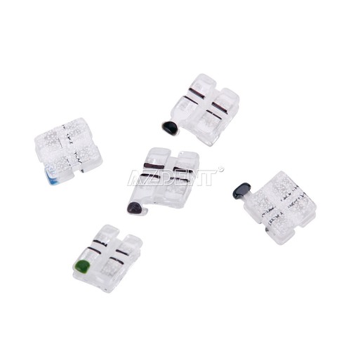 Dental Orthodontic Sapphire Ceramic Brackets Braces Roth MBT 022 Hooks 345 - Picture 45 of 49