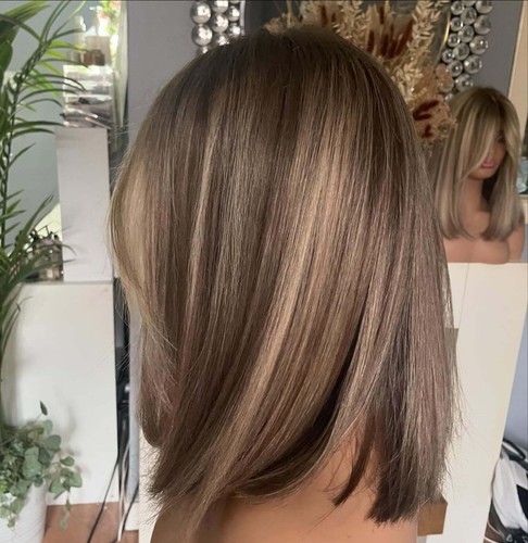 Pelucas delanteras de encaje cabello humano resaltado rubio oscuro con rubio ceniza 150 % para mujer - Imagen 4 de 7