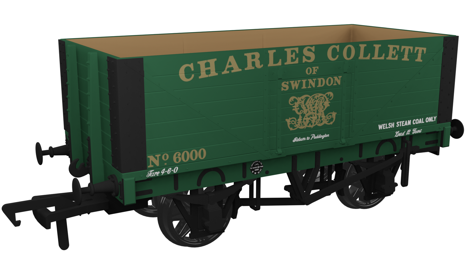 Rapido Trains 967429 OO Gauge RCH 1907 7 Plank Wagon Collett No.6000