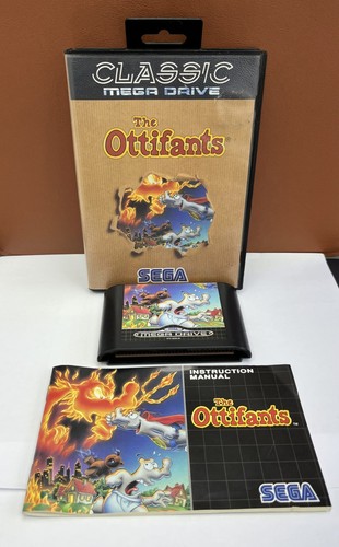 The Ottifants Sega Mega Drive Game Boxed With Manual brown bag cover