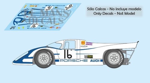 Decals Porsche 917k Sebring 1970 1:32 1:24 1:43 1:18 slot 917 K calcas - Bild 2 von 3