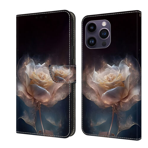 Flip Leather Painted Wallet Cover Case For S22 S21 S20 S23FE S24 Ultra - Picture 17 of 17
