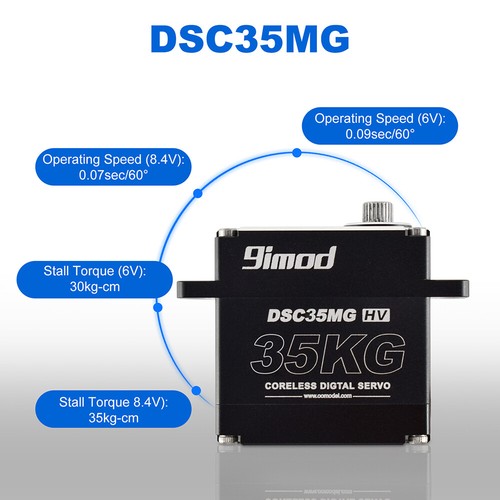 9imod Wasserdichtes Servo 35KG 180 Grad Metal Gear HV Coreless Servo für RC Car - Bild 6 von 12