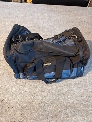 Authentic Perry Ellis Business 22-in Duffel Bag Black/ Blue