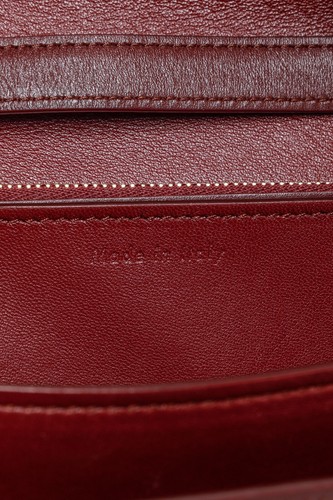 Celine Burgundy Box Calfskin Medium Classic Bag - 第 12/14 張圖片