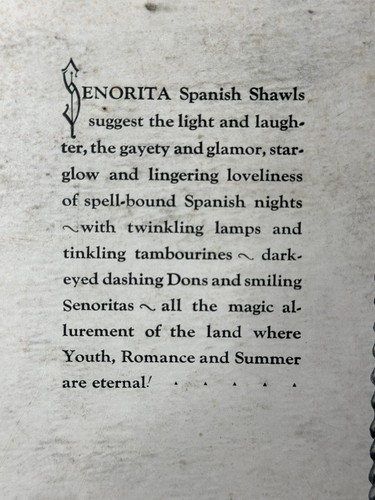 Vintage Senorita Spanish Shawls Box 1930th - Picture 4 of 11