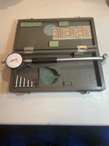 Mitutoyo No 511-105 1.4-2.4” Dial Bore Gage-Mitutoyo No 2923-10 .0001” In Case - Picture 9 of 9