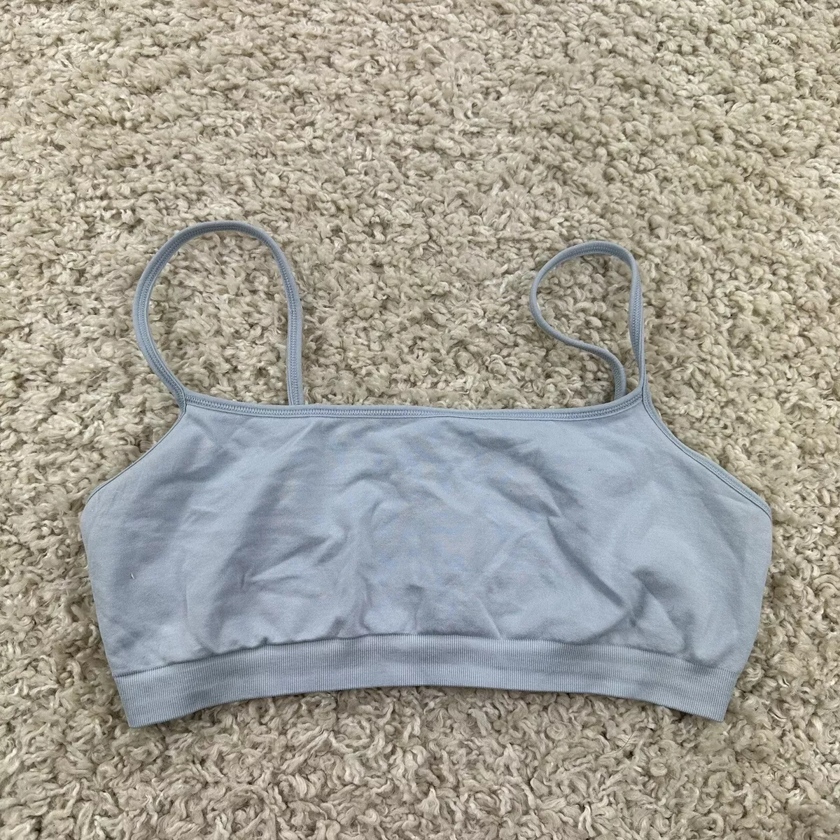 Gap Body Seamless Bralette Womens Size Medium Sports Bra Light Blue