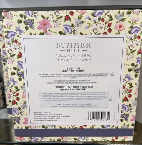 Crabtree & Evelyn Summer Hill Set - Body Butter 12.7 oz & Body Oil 120 ml - Picture 2 of 2