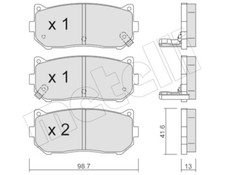 METELLI Bremsbeläge Bremsbelagsatz Bremsklötze Hinten 22-0372-0