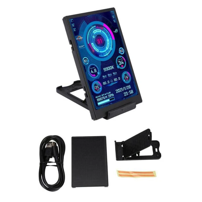 Board For Pc LED Display Case Computer Cpu Gpu Ram Performance Monitor Screen - Image 2 of 4