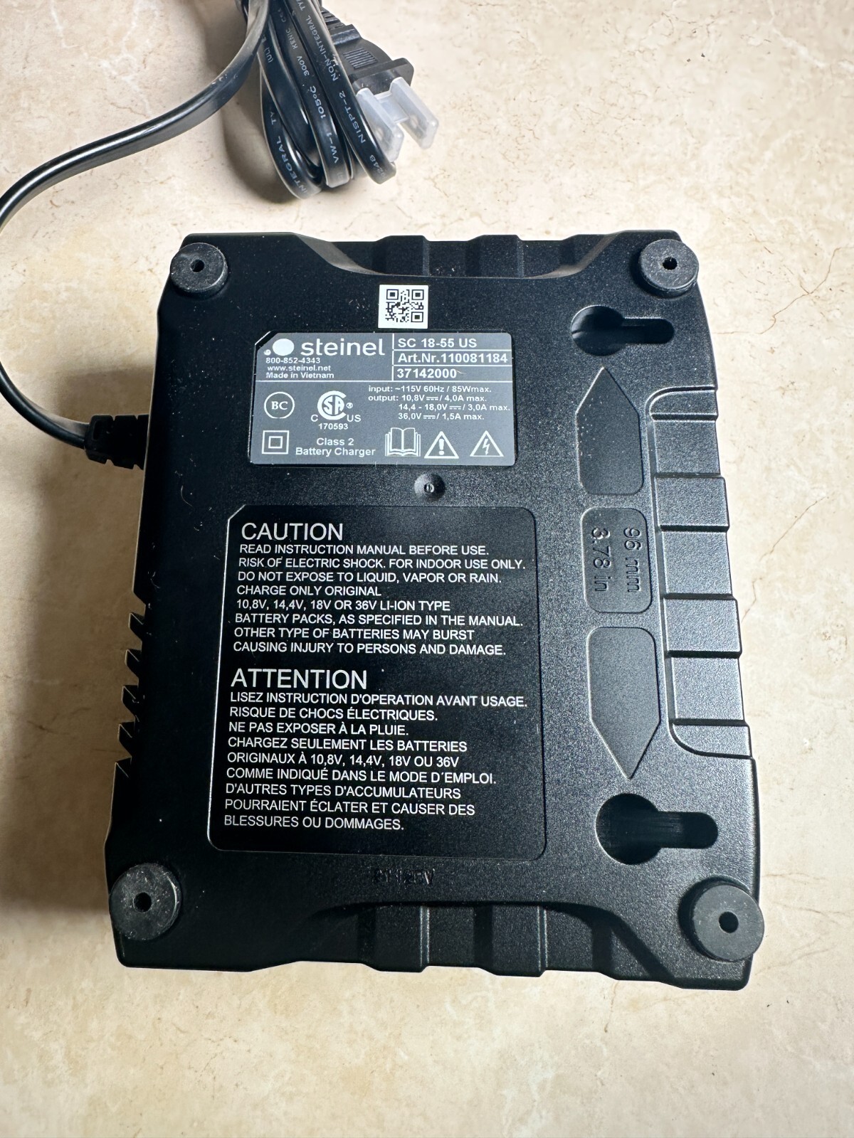 New STEINEL Battery Charger for Mobile Heat MH5 Tool sc 18-55 with US plug