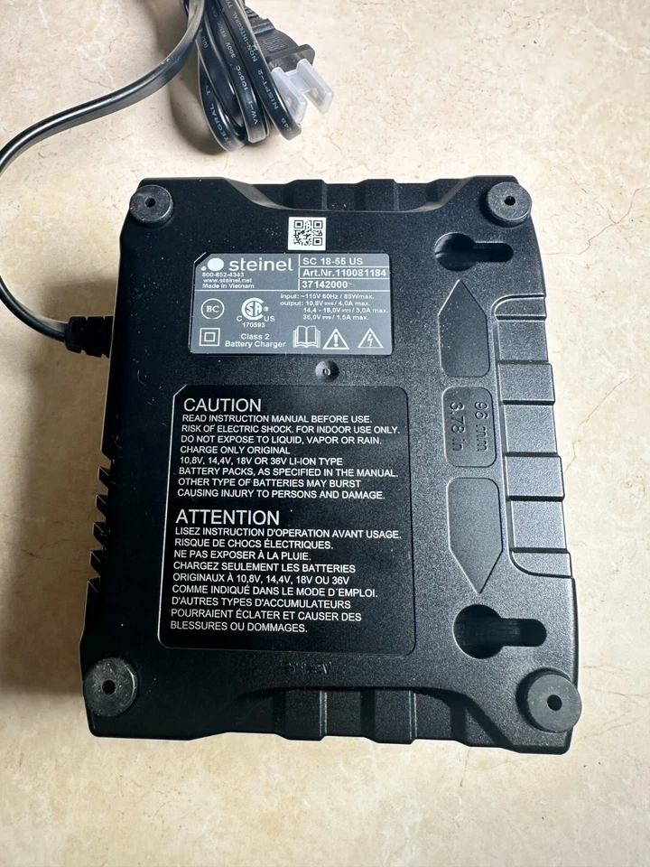 New STEINEL Battery Charger for Mobile Heat MH5 Tool sc 18-55 with US plug - Image 3 of 4