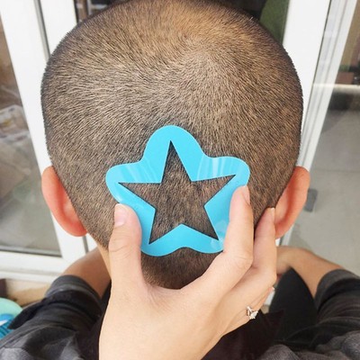 Hair Styling Tattoo Template Stencil Trimmer Salon Barber Diy