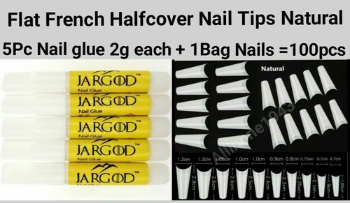 100/500/1000 Pcs Flat French Half Cover Artificial Fake False Nail Tips - Jargod - Picture 12 of 21