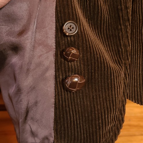 Vintage Polo Ralph Lauren Corduroy Sport Coat M 3/2 Belted Back Working Cuffs - Picture 8 of 8