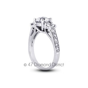 3-16-CT-F-SI2-Round-Natural-Certified-Diamonds-18K-Gold-Classic-Engagement-Ring