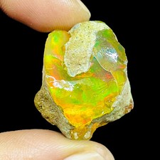 87.80 Cts Natural Ethiopian Opal Rough 31x28mm Huge Untreated Loose Gemstone