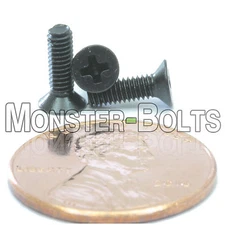 M2.5 Phillips Flat Head Countersunk Machine Screw, Steel w/ Black Oxide DIN 965