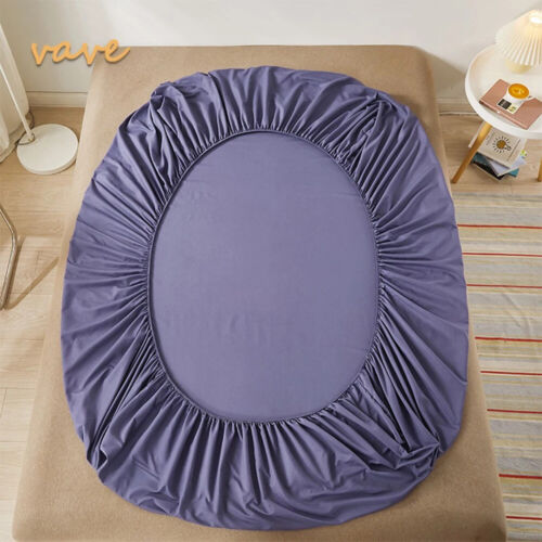 100% Cotton Fitted Sheet with Elastic Bands Non Slip Adjustable Mattress Covers - Picture 35 of 36