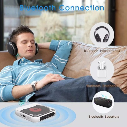 Rechargeable CD Player Bluetooth 5.3 Speaker 5V2A CD/CD-R/CD-RW/MP3/WAV - Imagen 15 de 17