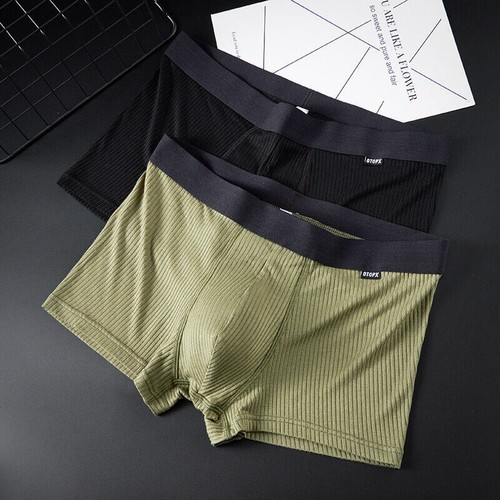 Sexy Herrenunterwäsche niedrigbundig Slips U Beutel Boxershorts gestreifte Shorts Unterhose heiß - Bild 8 von 19