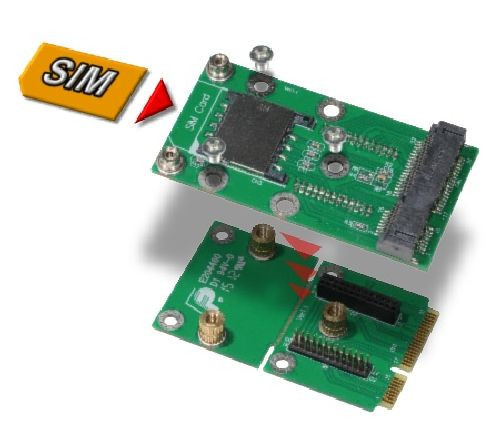 MM3U-DB3U V1.1 (DB3U to MiniCard Vertical Extender with SIM Card Slot) M-Factors - Picture 2 of 2