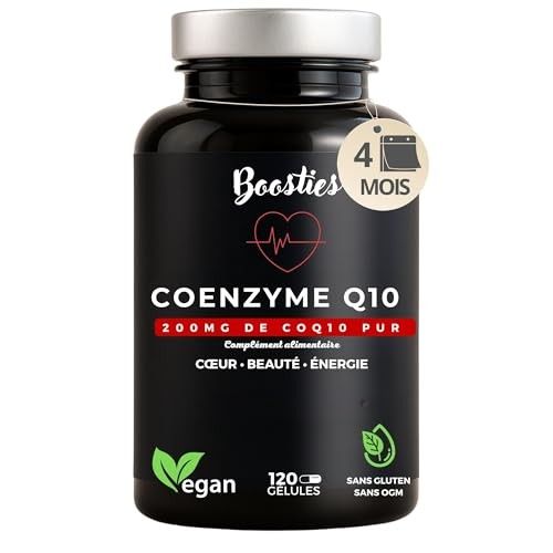 Coenzyme Q10 200mg action anti-âge globale et énergie cellulaire en 120 gélules