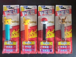 PEZ Pokémon Eevee & Pikachu 4 Rolls of Candy & 2 Dispensers 1.16 Oz 04/27