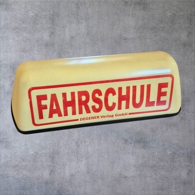 FAHRSCHULE - Dachschild / Degener Verlag - Vintage Retro Deko - Dach Auto 