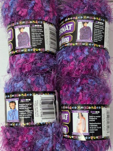 Matassine di filato Bernat Bling Bling Puttin' On The Ritz ingombranti-5 blu/viola/scintilla - Foto 5 di 9