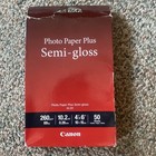 Canon Photo Paper Plus Semi-Gloss SG-201 Inkjet Paper, 4x6", 50 Sheets
