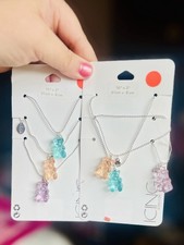 ICING BEST FRIENDS GUMMY BEARS  PENDANT NECKLACES - 3 PACK 2 