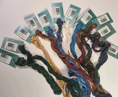 CARON HANDPAINTED WATERCOLORS 3-PLY PIMA COTTON THREAD Lot Of 11