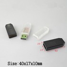 6 Pcs 40*17*10mm USB Stick Plastic Shell Box Instrument Enclosure Junction Box