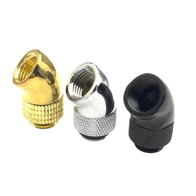 Metal 45 Degree Water Cooling Elbow Adapter Connector Enhances PC Cooling System