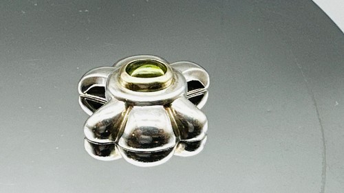 VTG Bayanihan Signed Sterling Silver & 18k Gold w/ Peridot Stone Pendant 10.5 Gr - Picture 8 of 15