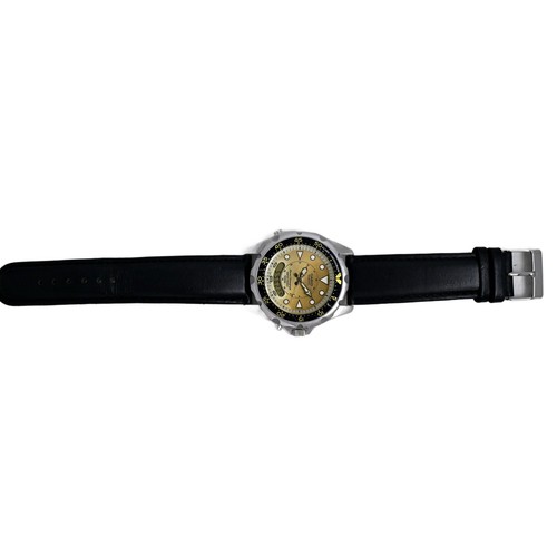 Casio Arnie AD-520 43mm Men's Dive Watch AnaDigital Patina Dial Leather Strap - Picture 6 of 9