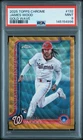 James Wood 2025 Topps Chrome #132 Gold Wave Refractor /50 RC Nationals PSA 9