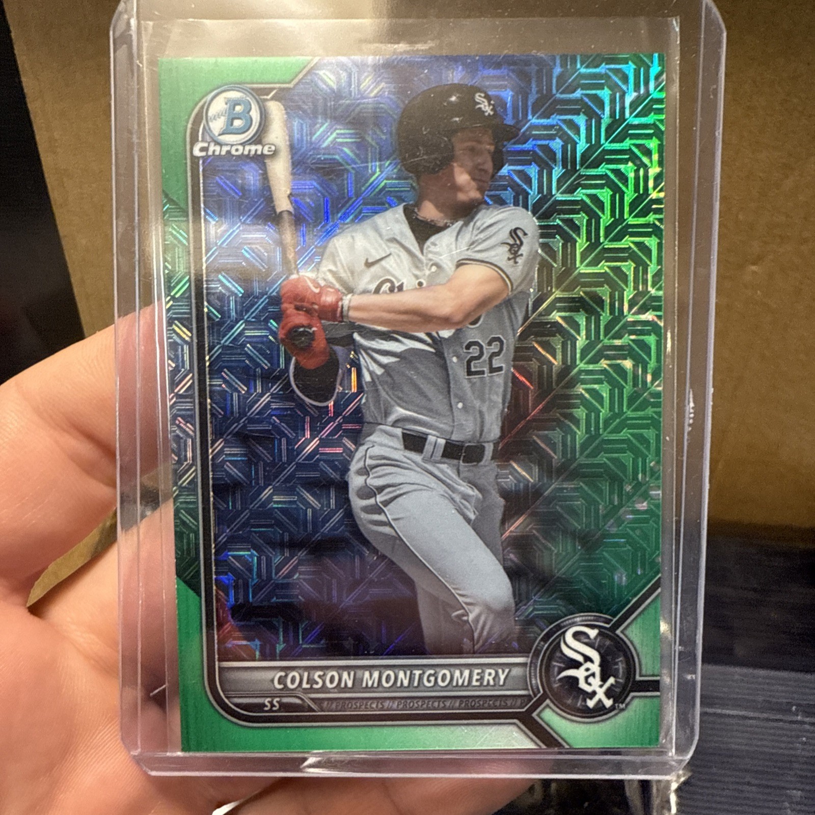 2022 Bowman - Chrome Prospects Colson Montgomery #BCP-71 Green Refractor /99 RC