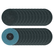25pcs 3" 320 Grit Quick Change R-Type Sanding Discs, Blue