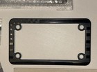 Motorcycle American Flag 3D Embossed Black Matte License Plate Frame