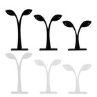 6 Pcs Leaf Shape Acrylic Earring Display Stand Rack for Jewelry Holder